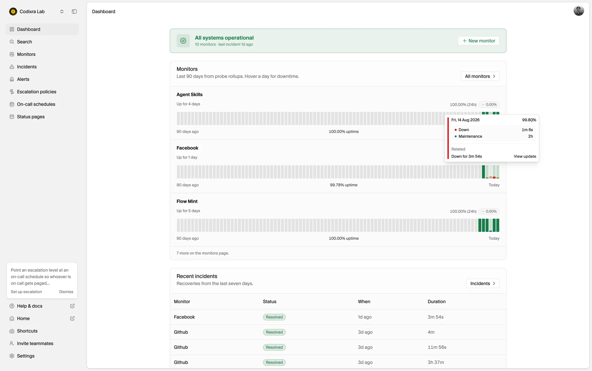 Tallwatch screenshot 2