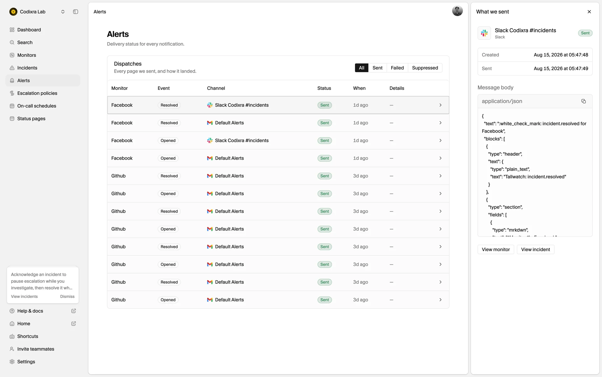 Tallwatch screenshot 1